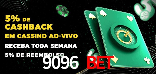 Promoções do cassino ao Vivo 9096 bet